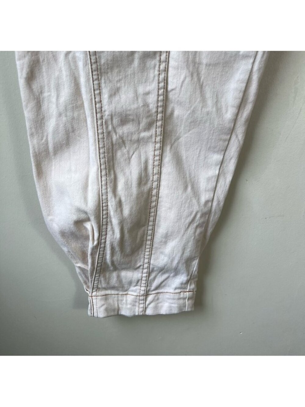 ULLA JOHNSON Women's Brodie Jeans Tapered Ankle Ivory Size 10 High Rise - Picture 8 of 16